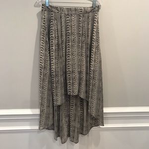 Patterned High-Low Skirt